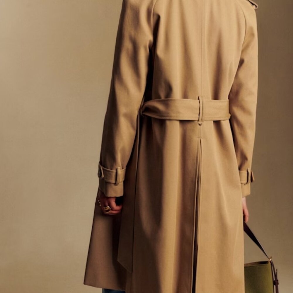 Sezane Scott Trench Coat Camel - Size 6 - Picture 4 of 5